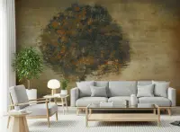 Textured Tree Autumn Wall Mural