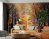 Golden Hues Autumn Woodland Avenue Wallpaper Mural 3