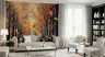 Golden Hues Autumn Woodland Avenue Wallpaper Mural 5