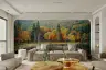 Autumn Forest Lake Wall Mural 2