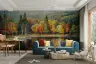 Autumn Forest Lake Wall Mural 3