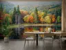 Autumn Forest Lake Wall Mural 4