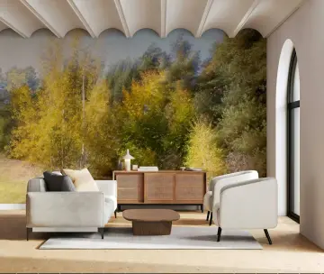 Golden Forest Autumn Wall Mural