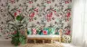 Crimson Hummingbird Floral Wallpaper 1