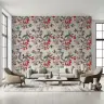 Crimson Hummingbird Floral Wallpaper 5