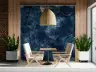 Deep Blue Marble Effect Wall Mural 3