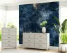 Deep Blue Marble Effect Wall Mural 1