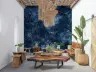 Deep Blue Marble Effect Wall Mural 5