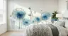 Blue Dandelion Seed Wall Mural 1