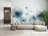 Blue Dandelion Seed Wall Mural 4
