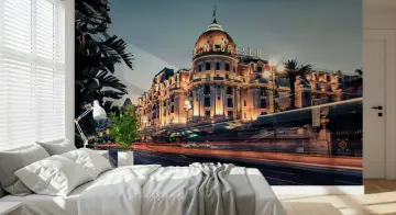 Cityscape Night Wall Mural