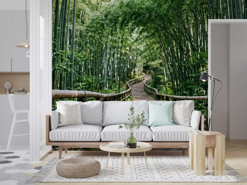 Bamboo Forest Path of Serenity Wall Mural