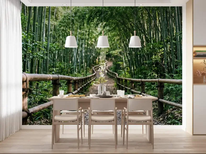Bamboo Forest Path of Serenity Wall Mural