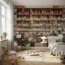 Vintage Bar Shelf Wall Mural 2