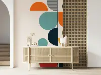 Geometric Circles and Arcs Wall Mural