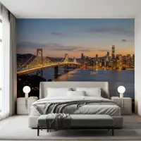 Bay Bridge Cityscape Wall Mural