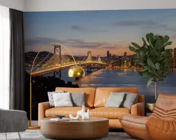 Bay Bridge Cityscape Wall Mural