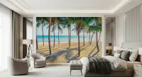 Palm Tree Beach Wall Mural
