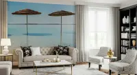 Beach Parasols Wall Mural