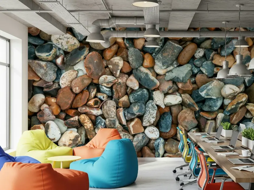 Beach Pebbles Wall Mural
