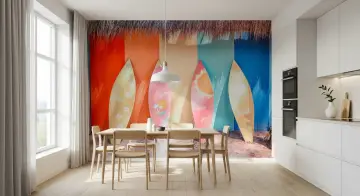 Tropical Surfboard Beach Wall Mural