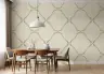 Cream Dotted Lattice Wallpaper 3