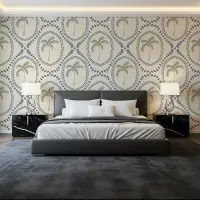 Palm Tree Geometric Pattern Wallpaper