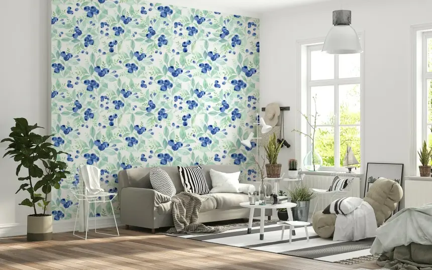 Berry Bliss Watercolor Wallpaper