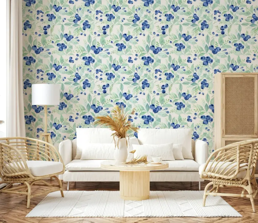 Berry Bliss Watercolor Wallpaper
