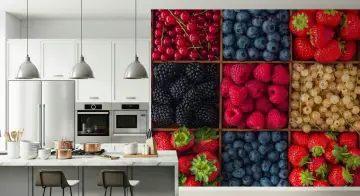 Fresh Berry Collage Wall Mural