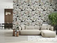 Bird and Berry Botanical Wallpaper