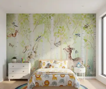 Enchanted Forest Friends Wall Mural