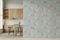 Charming Birds and Flowers Pastel Wallpaper