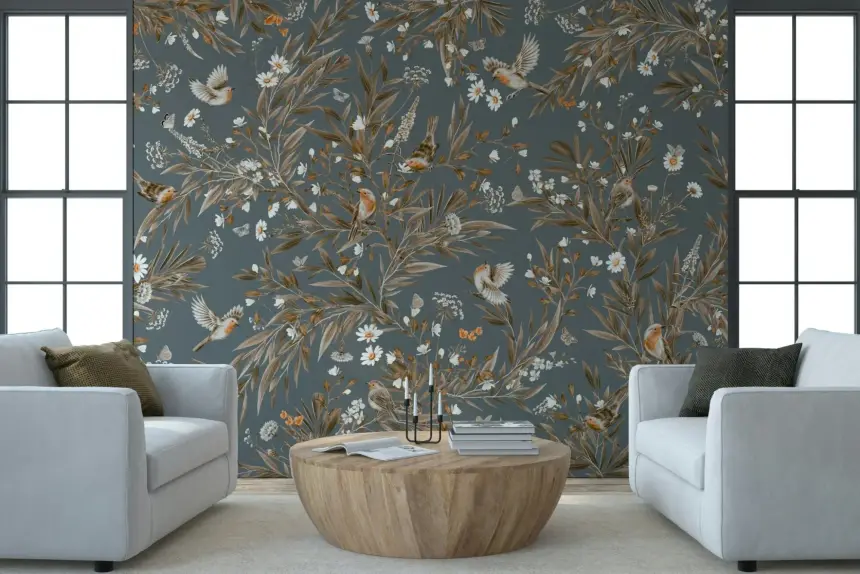Birds & Blooms Harmony Wall Mural