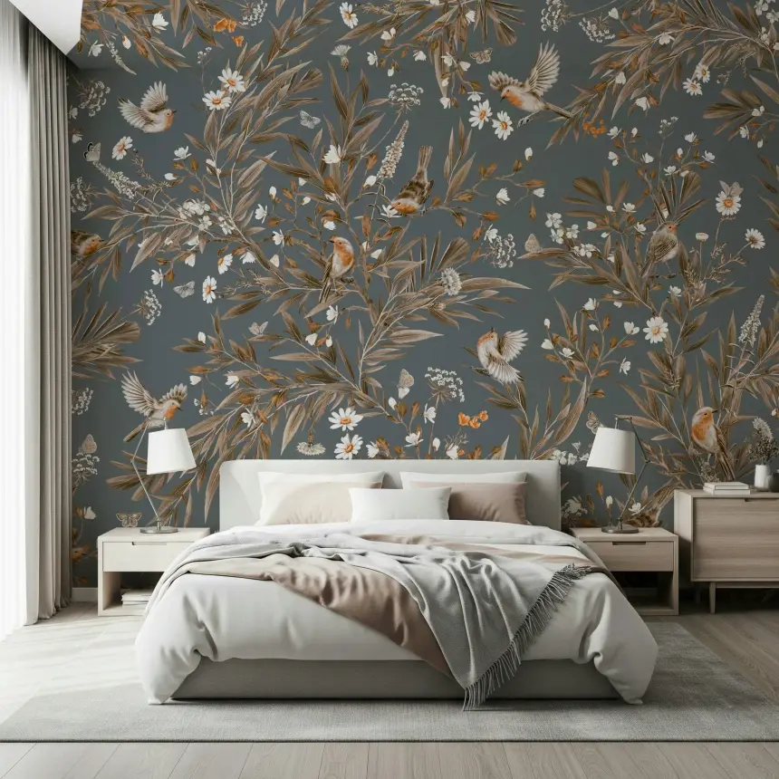 Birds & Blooms Harmony Wall Mural