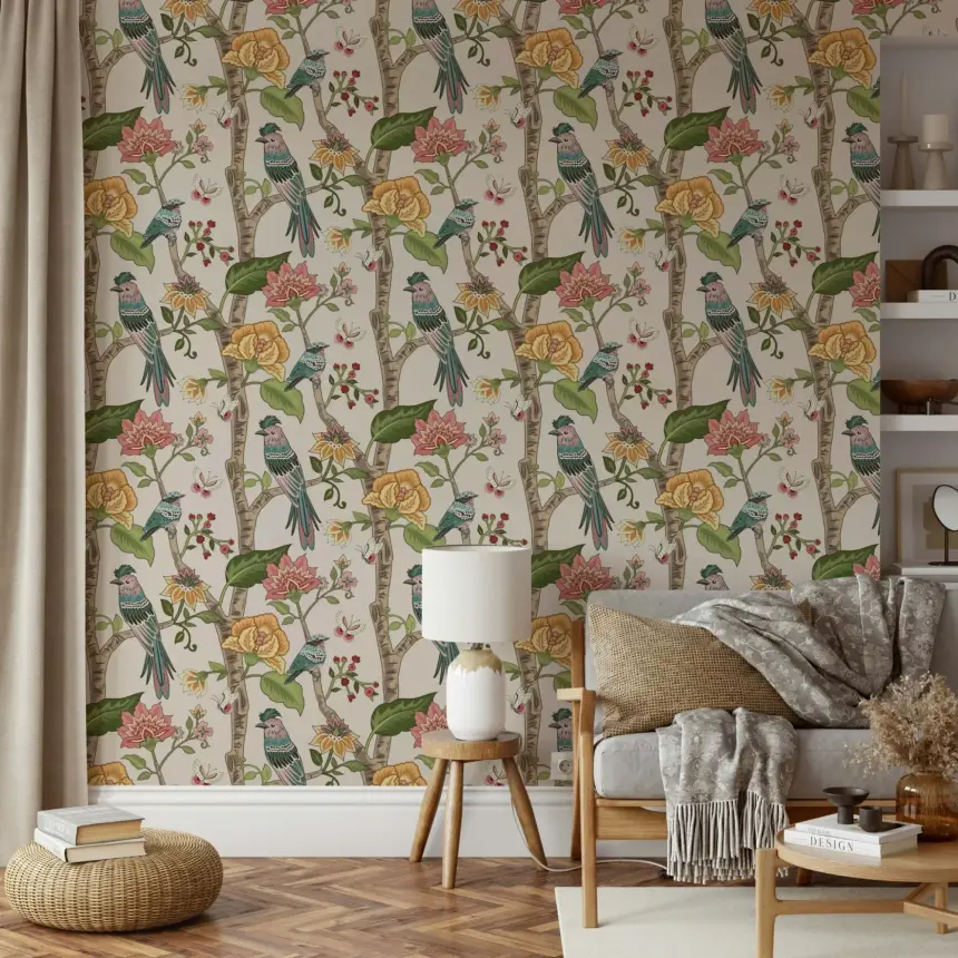 Birdsong Blooms Wallpaper -3076497