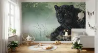Black Panther Water's Edge Wall Mural