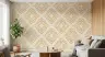 Geometric Dot Wallpaper in Sand 5