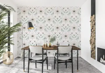 Floral Symmetry Botanical Wallpaper