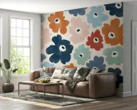 Floral Burst Wall Mural