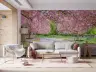Pink Cherry Blossom Garden Wall Mural 2