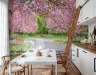 Pink Cherry Blossom Garden Wall Mural 4