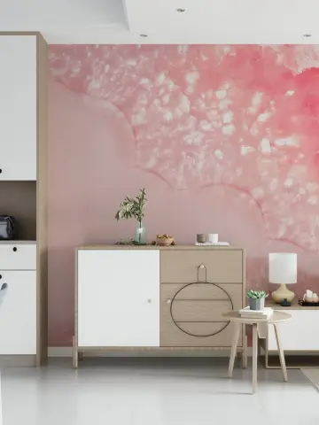Pink Agate Slice Wall Mural