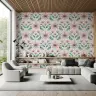 Pink Floral Symmetry Wallpaper 4