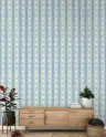 Pastel Floral Stripe Wallpaper 3