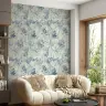 Blue Floral Chinoiserie Wallpaper 3