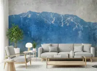 Blue Mountain Landscape Wall Mural
