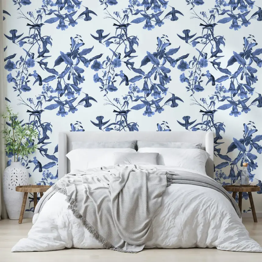 Bluebell Birdsong Wallpaper