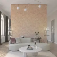 Soft Blush Floral Textured Wallpaper