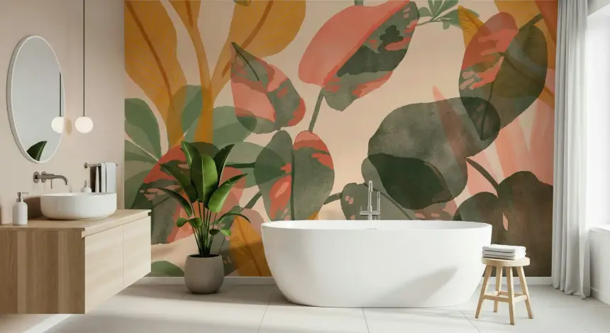 Blush Botanical Wall Mural - 2861673